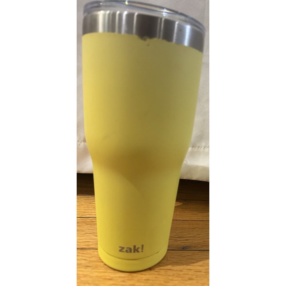 zak! Yellow Insulated Stainless Steel Tumbler with Slide Lock Lid